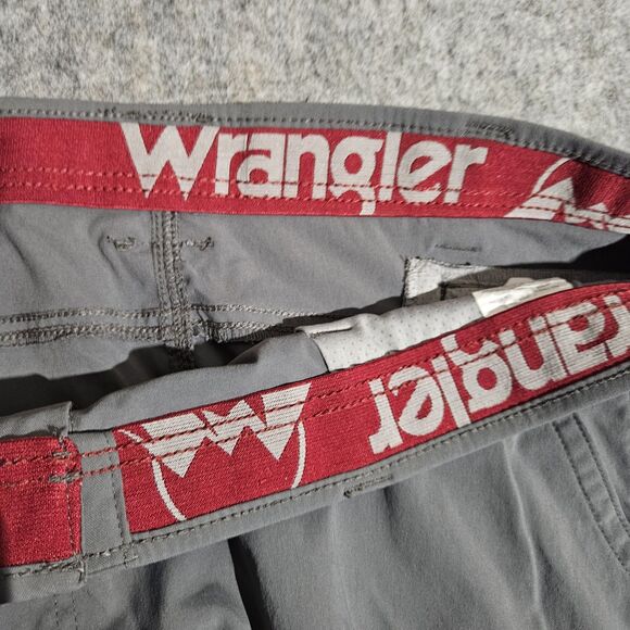 Wrangler Shorts Mens 48 Gray Performance Outdoor Utility Nylon Stretch Pockets - Picture 6 of 7